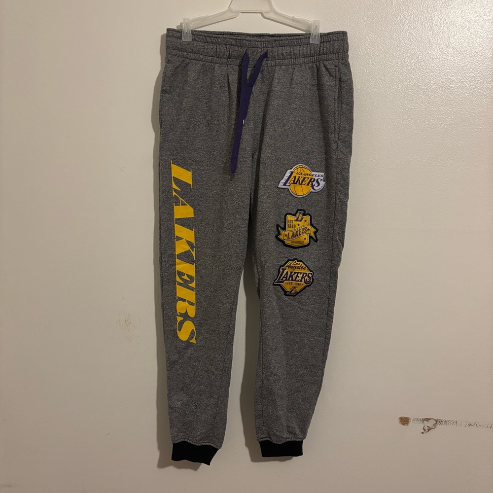 Ultra Game NBA Los Angeles Lakers men's active fleece jogger sweatpants - Size M